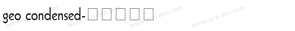 geo condensed字体转换